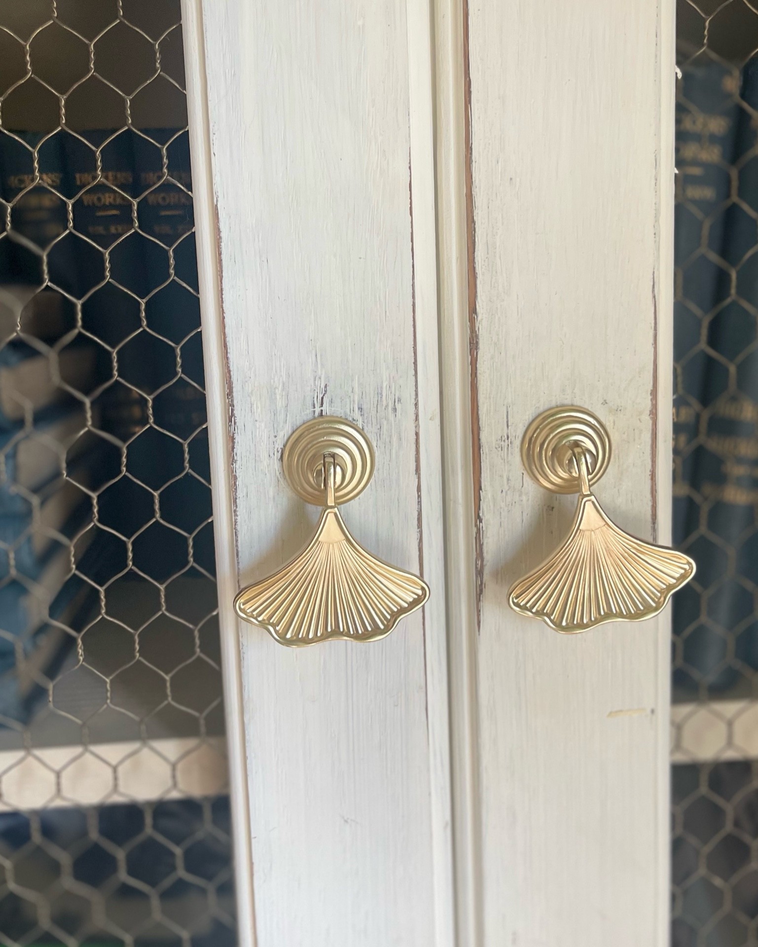 These Ginko leaf pulls were the perfect touch to update my vintage cabinet find! #homedecor #cozyhome #affordablehomedecor #smallspacedecorating

#LTKhome #LTKVideo