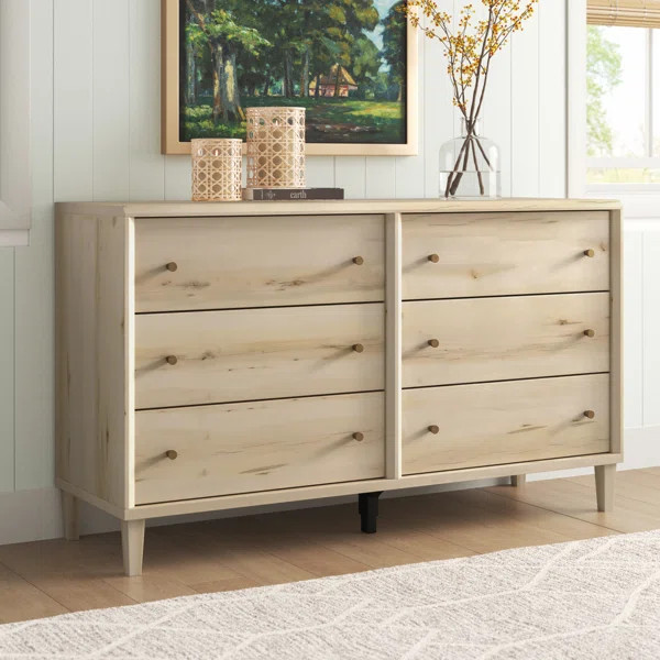 Harry 6 Drawer 59.055'' W Double Dresser | Wayfair North America