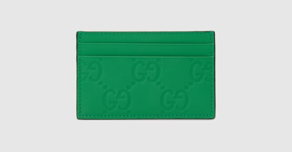 GG rubber-effect card case | Gucci (US)