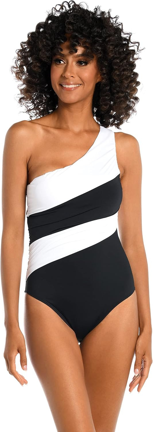 La Blanca Women's Island Goddess Shoulder One Piece Swimsuit | Amazon (US)