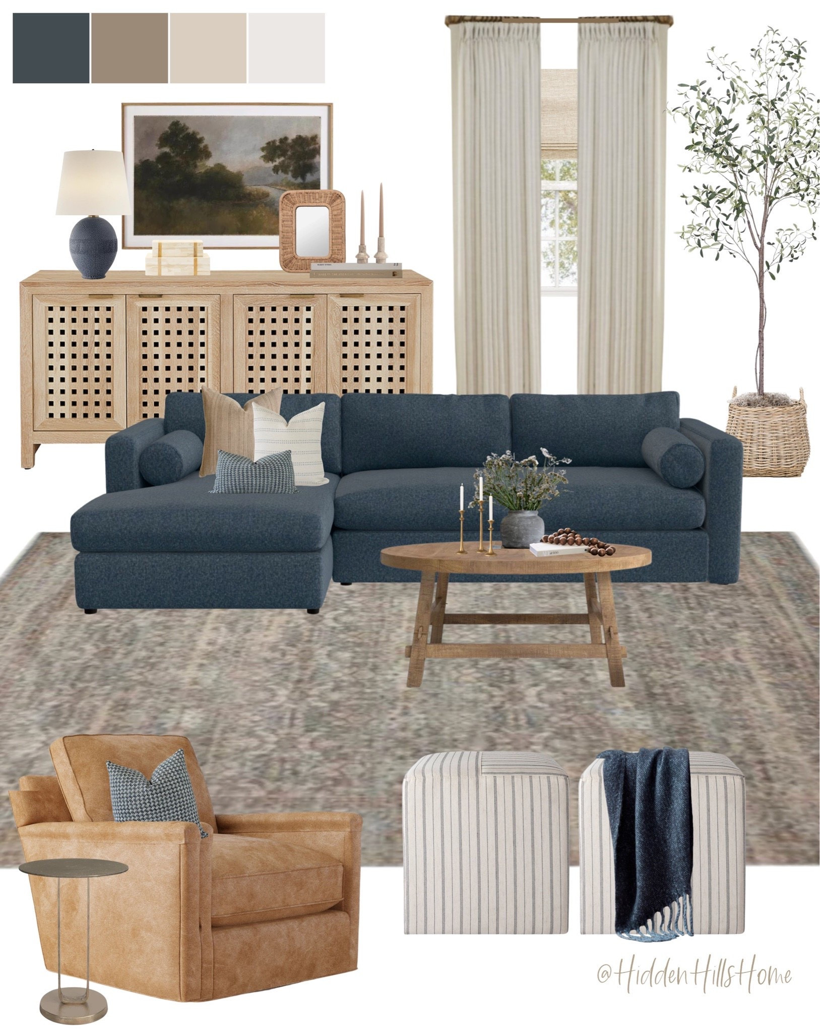 Living room decor, living room mood board, living room design ideas, sectional sofa, leather swivel chair, living room rug, home decor Inspo #livingroom

#LTKHome #LTKSaleAlert #LTKSeasonal