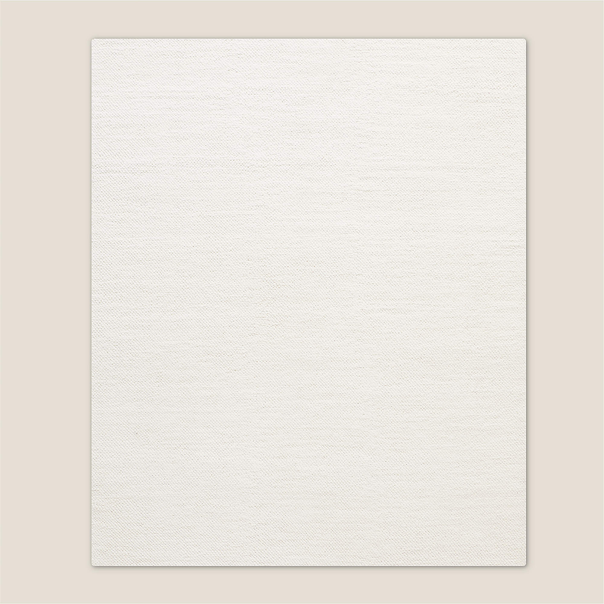 Tama Handwoven Warm White Merino Wool Area Rug 9'x12' + Reviews | CB2 | CB2