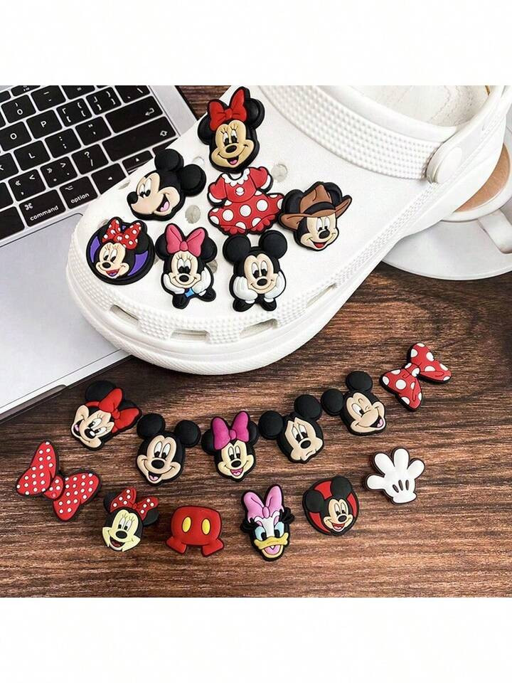19pcs Cute Mouse Shoe Charms For Clog Shoes Decoration, DIY Decorative Accessories,Cartoon Charms Accessories For Women Men Shoe Decoration(19pcs Random Styles) | SHEIN