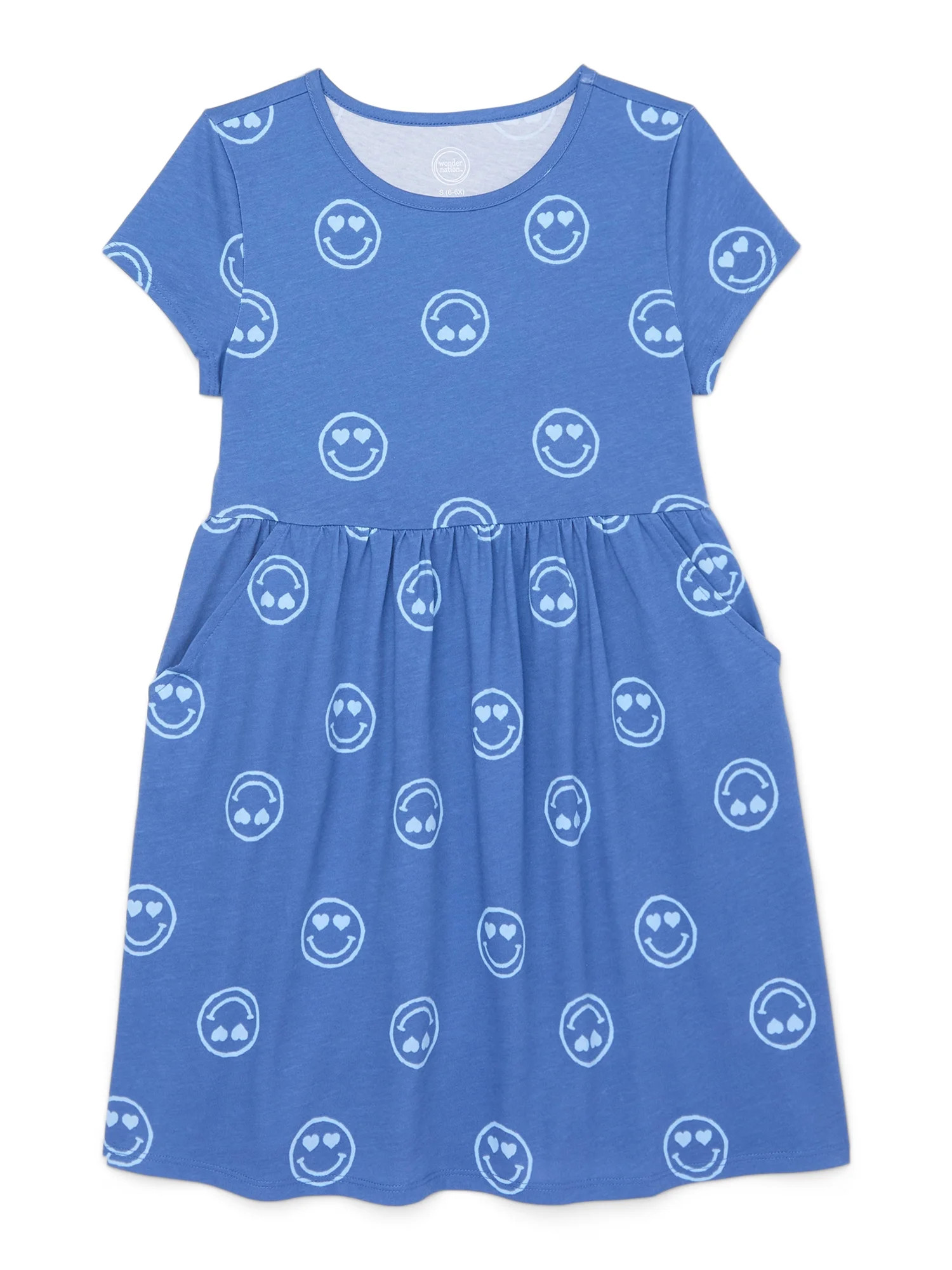 Wonder Nation Girls Short-Sleeve Play Dress, Sizes 4-18 & Plus | Walmart (US)
