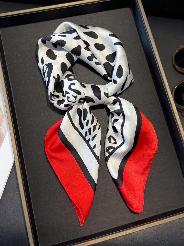 1pc Lady Leopard Print Spring And Summer Pocket Square Scarf And Scarf Thin Small Scarf Sunscreen Daily Bandana,Hair Band,Head Band Ideal For Dressing Up Your Look | SHEIN