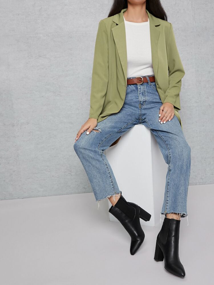 Faux Leather Slip On High Heel Chelsea Booties | SHEIN