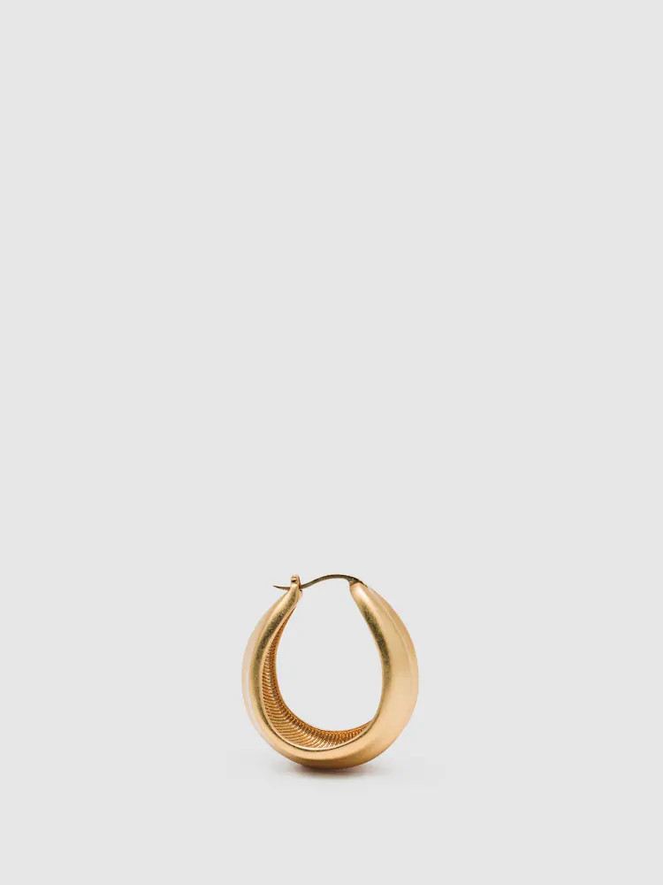 Reiss Gold Tone Sophie Sculptural Hoop Earrings | Next US