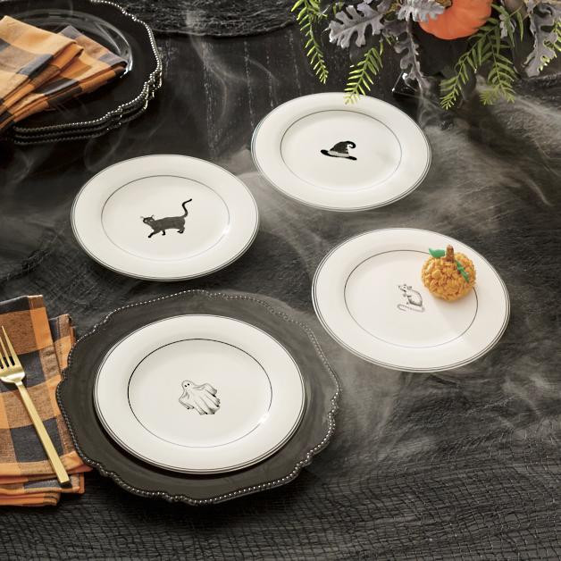Halloween Icon Plates, Set of 4 | Grandin Road | Grandin Road