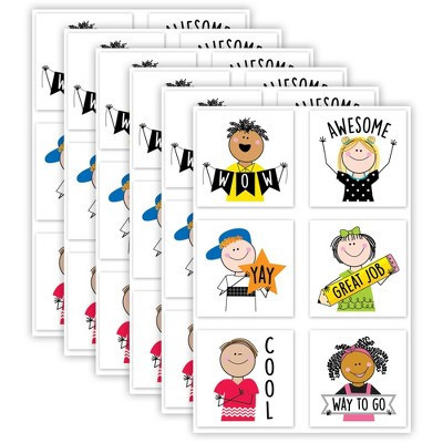 Creative Teaching Press® Stick Kids Rewards Stickers, 1-1/2", 60 Per Pack, 6 Packs | Target