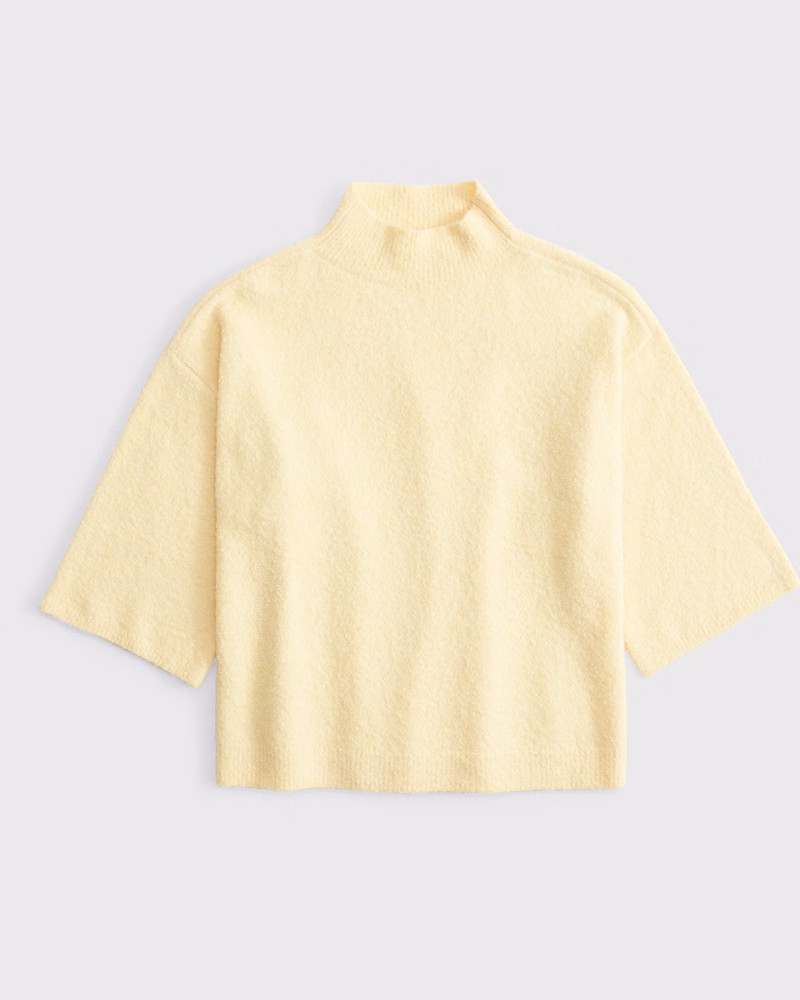 Boucle Mockneck Sweater Tee | Abercrombie & Fitch (UK)