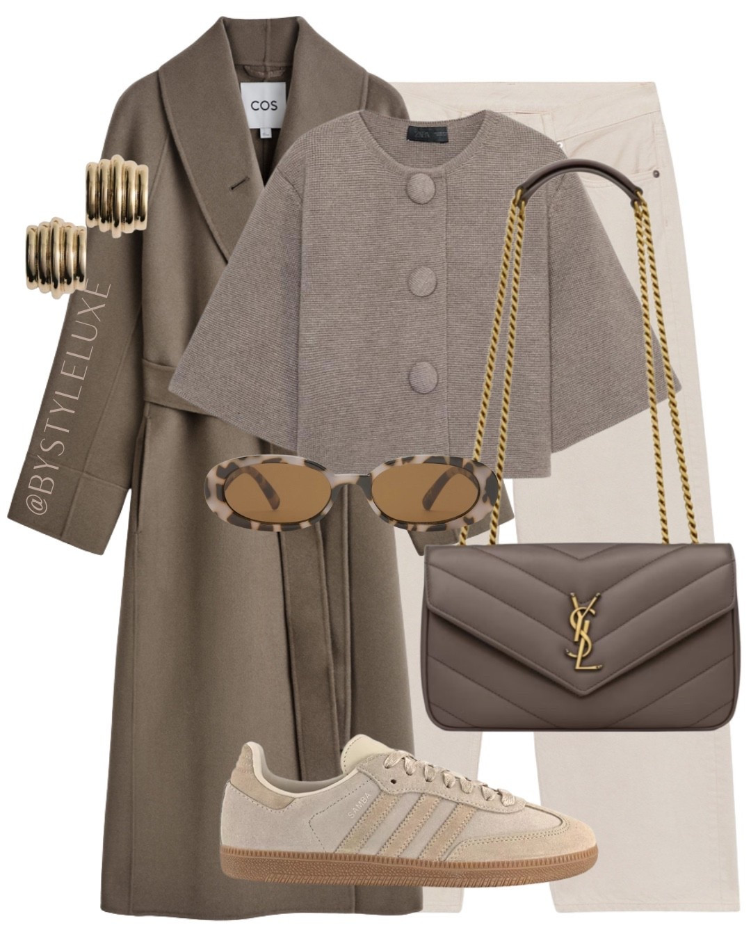 CARDIGAN - new taupe shirt sleeve cardigan styled with neutral jeans and a gorg brown oversized coat for the perfect Autumn uniform 

#adidassamba #wintercoat #autumnoutfit

#LTKshoes #LTKjeans #LTKautumn