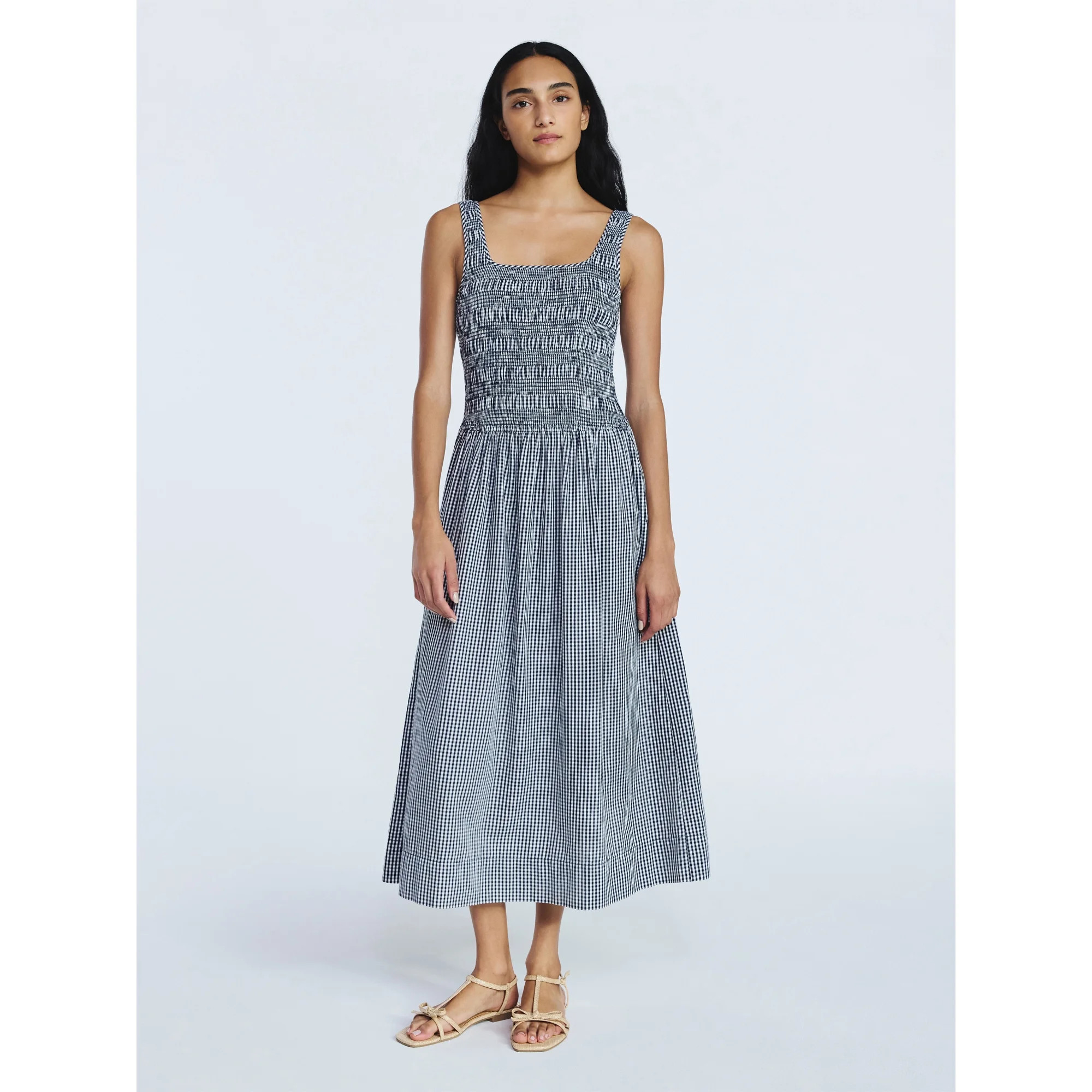 Free Assembly Women's and Women's Plus Cotton Sleeveless Smocked Midi Dress Size-XS to 4X | Walmart (US)