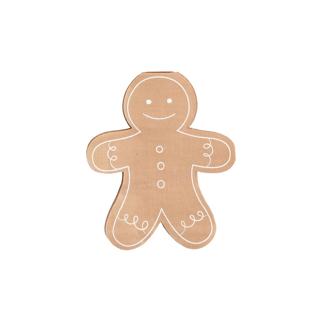 Occasions by Shakira - Gingerbread Man Shaped Napkin | My Mind's Eye