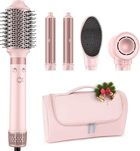 MESCOMB Dual Voltage Hot Air Styler Wrap - 5 in 1 Hair Dryer Brush with Fast Drying Blow Dryer, S... | Amazon (US)