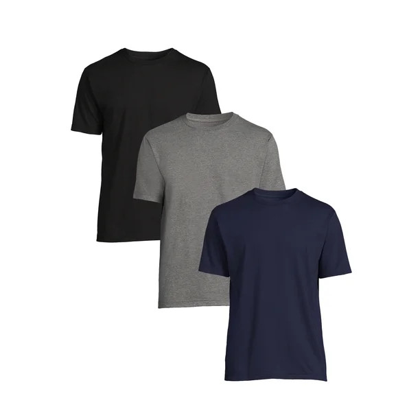 George Men's and Big Men's Crewneck T-Shirt with Short Sleeves, 3-Pack - Walmart.com | Walmart (US)