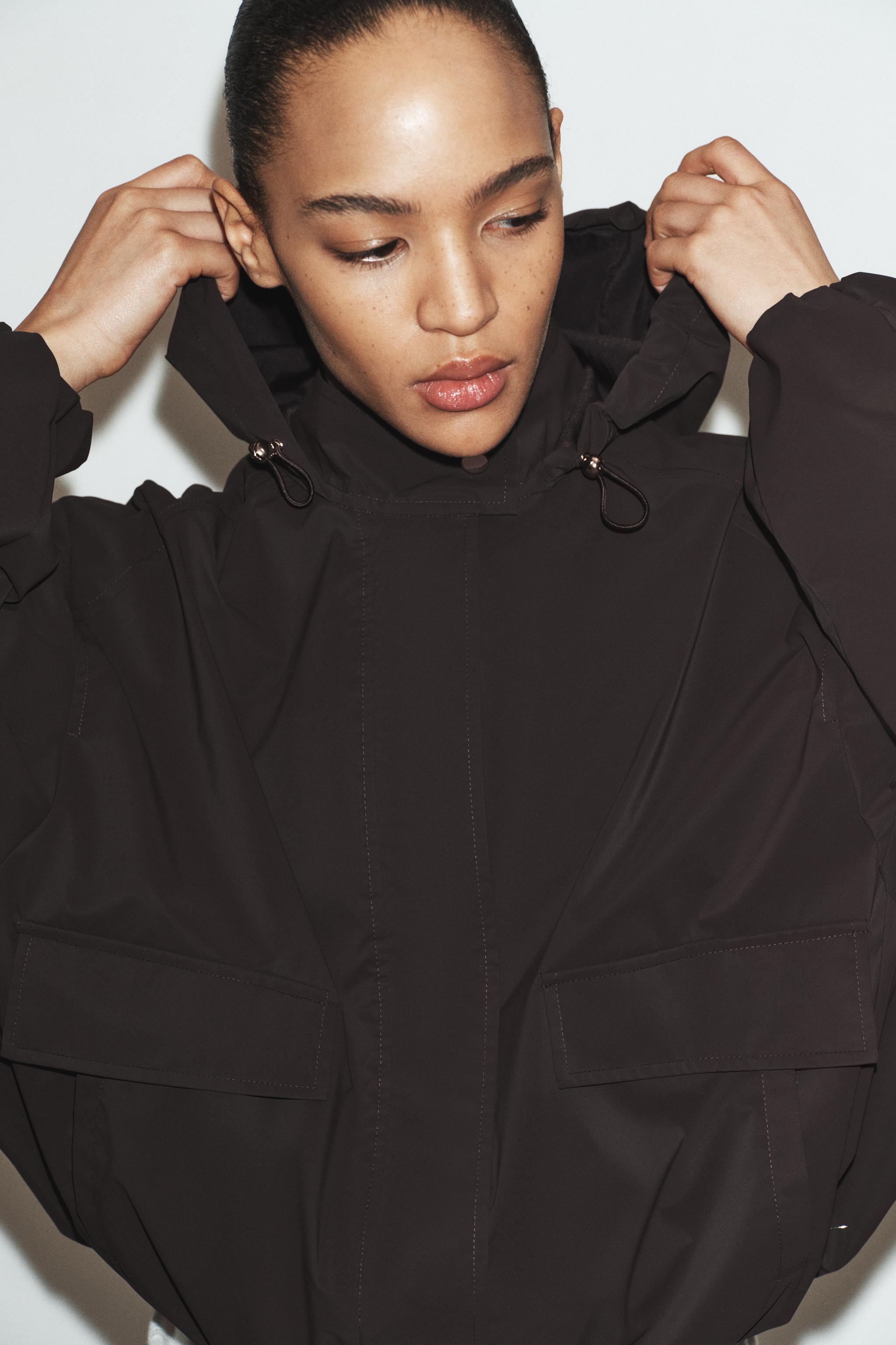 RUBBERISED HOODED JACKET | Zara UK