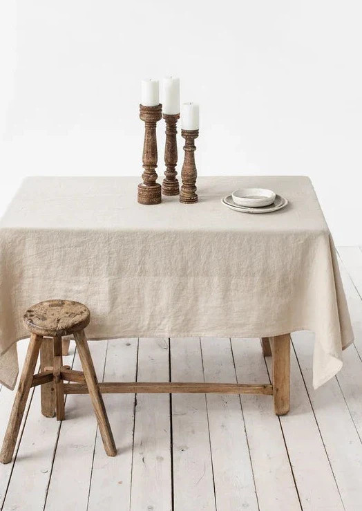 Handmade Linen Tablecloth by MagicLinen - 59" x 79" | Afloral