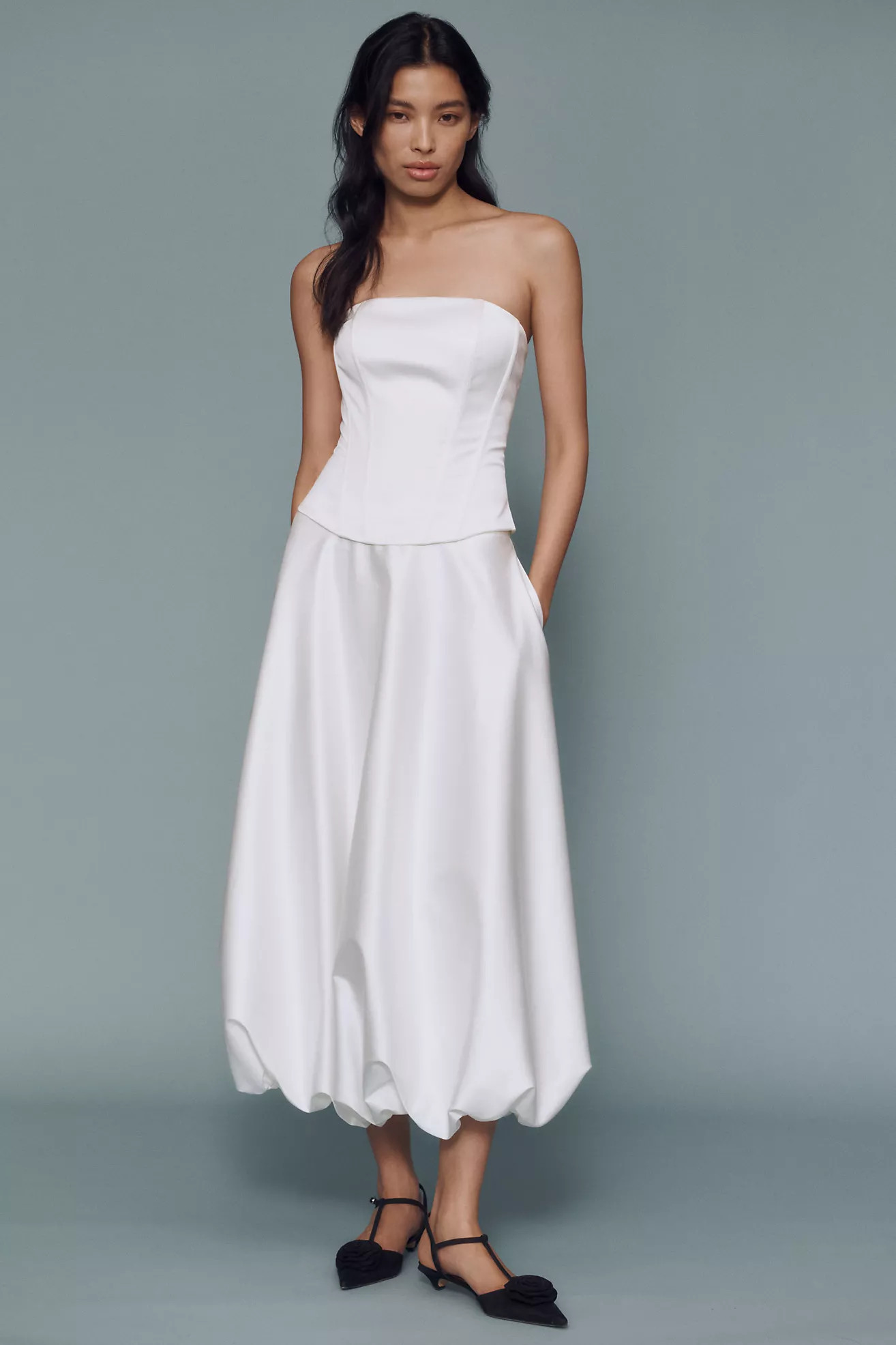 The Vienna Satin Bubble Maxi Skirt by Mare Mare | Anthropologie (US)