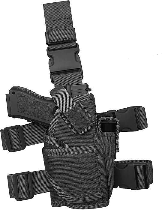Molle Tactical Pistol Thigh Gun Holster, Drop Leg Holster, Right Hand Adjustable | Amazon (US)