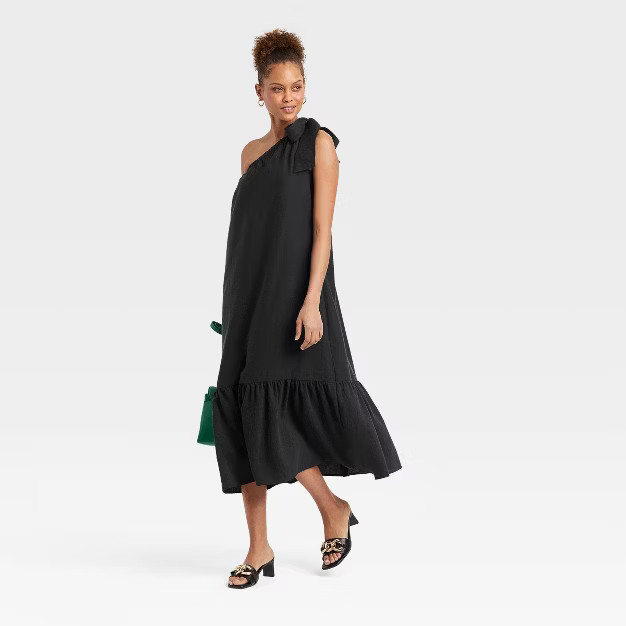 Women's One Shoulder Sleeveless Tiered Dress - A New Day™ | Target