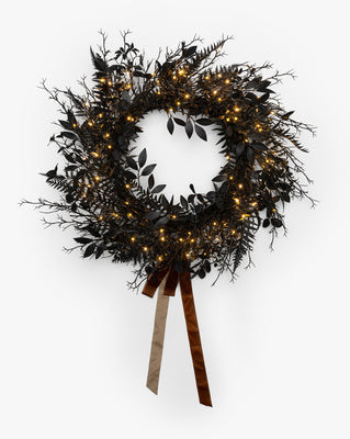 Morticia Pre-Lit Wreath with Bow | McGee & Co. (US)