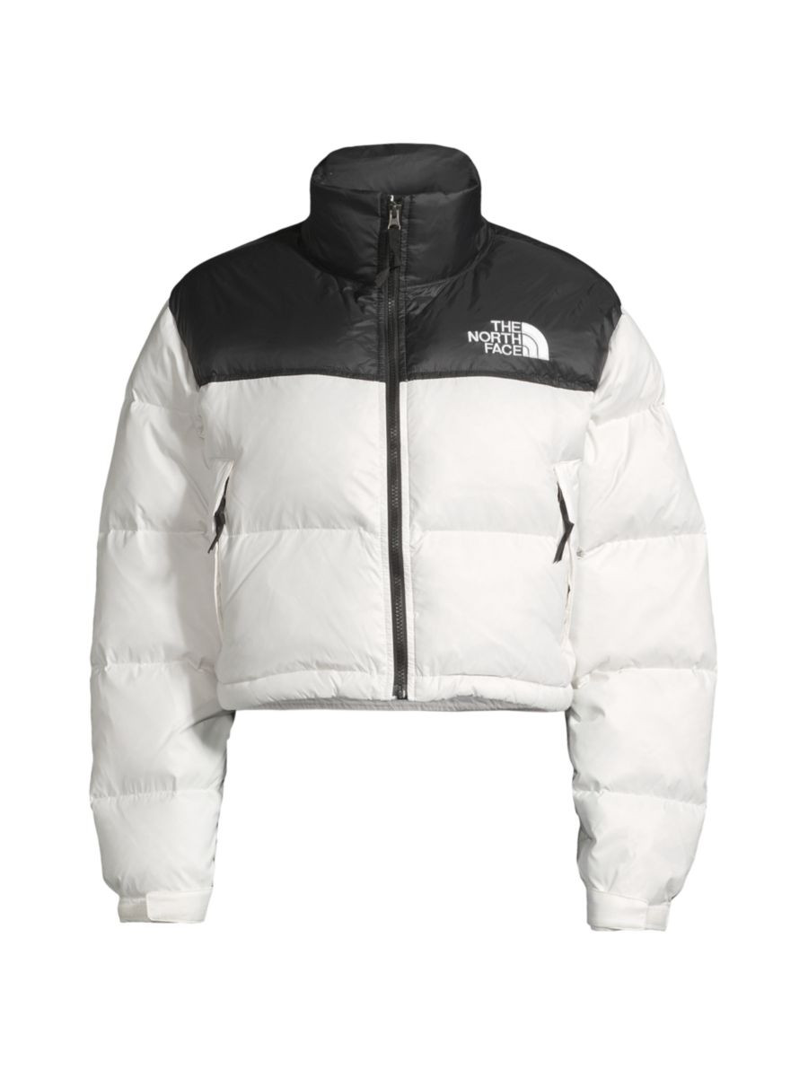 Nuptse Cropped Down Puffer Jacket | Saks Fifth Avenue