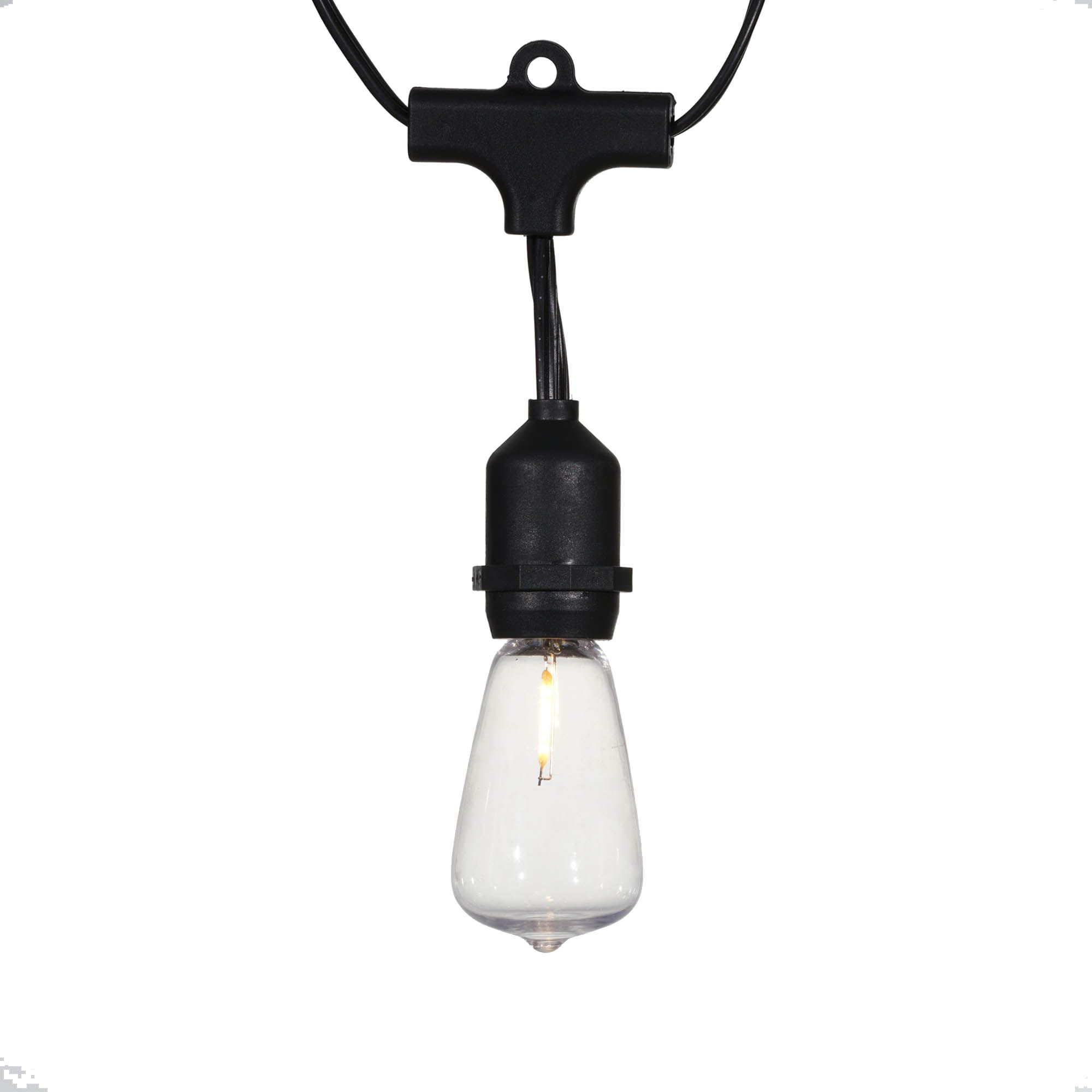 Better Homes & Gardens 15 Count Edison Bulb String Lights, Black Wire | Walmart (US)