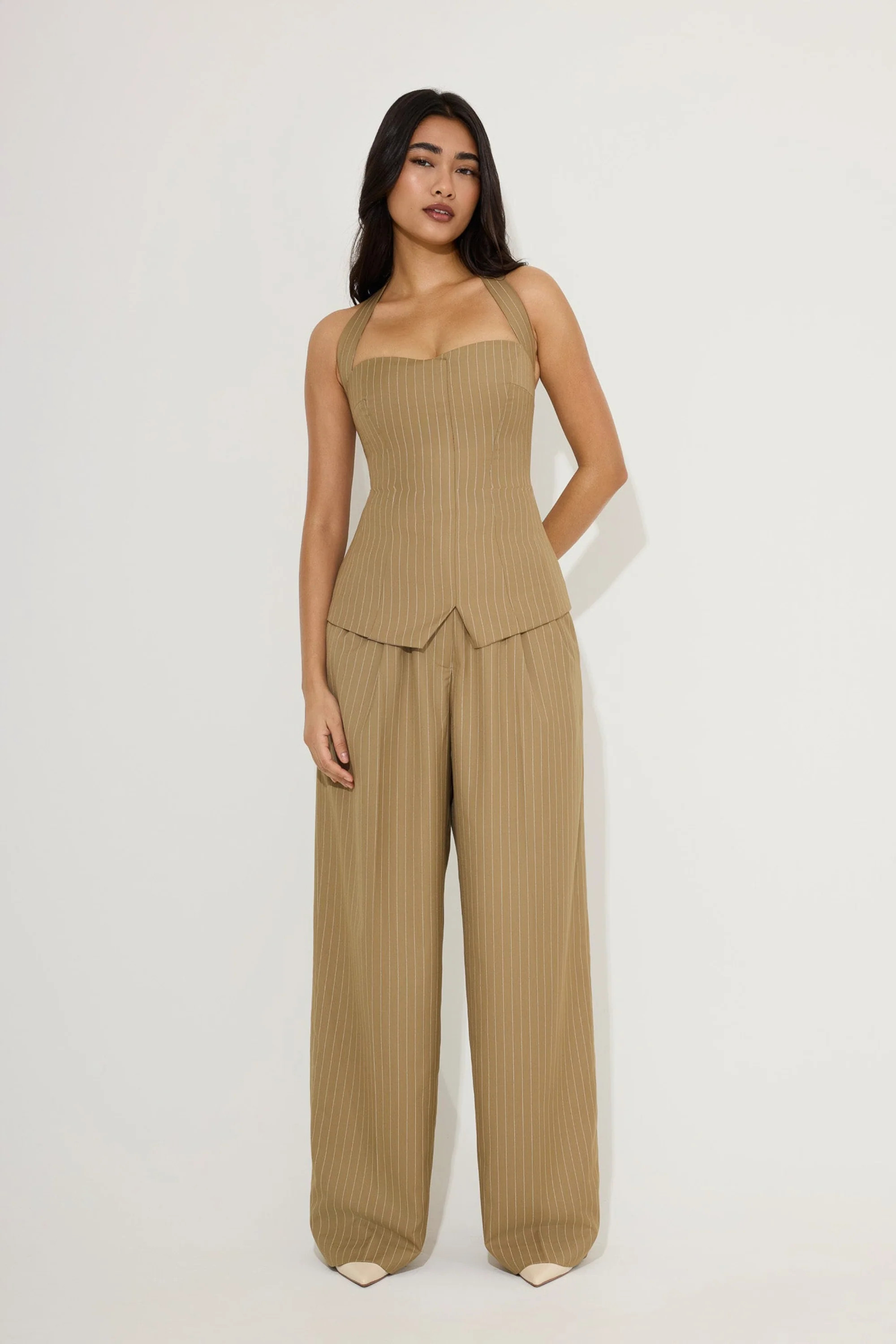 Pinstripe Halter Top | Odd Muse