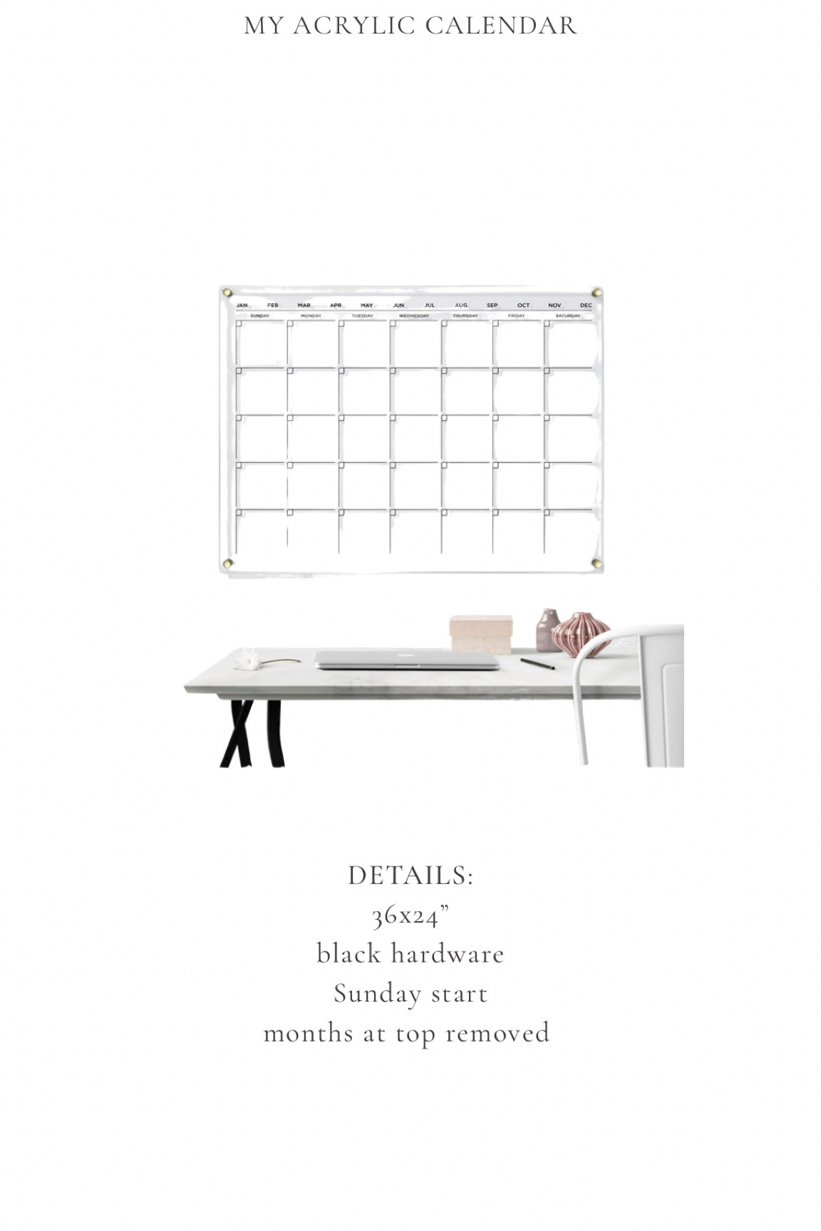 Sharing the acrylic calendar I have in my bedroom! We’ve had this for about 3 years now and have loved it. It’s a bit pricey but imo it’s so worth the splurge to keep a part of my life organized. 

#LTKmomlife #LTKHome