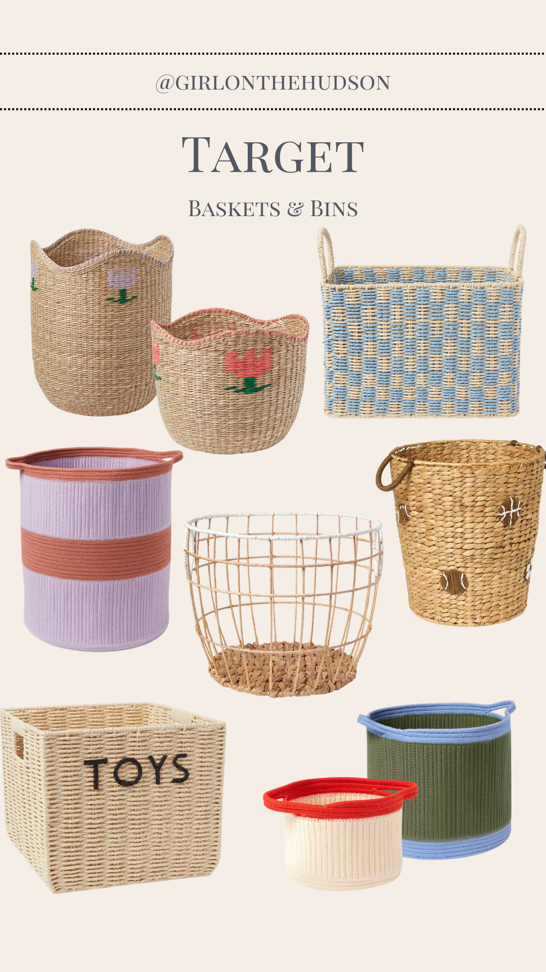 Target storage baskets I love (perfect for a playroom or kid's bedroom!!) 

 #LTKHome #LTKSaleAlert #LTKKids