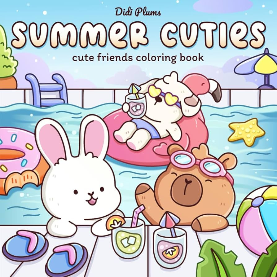 Summer Cuties: Cute Coloring Book for Adults & Teens Featuring Adorable Animal Friends in Cozy Su... | Amazon (US)