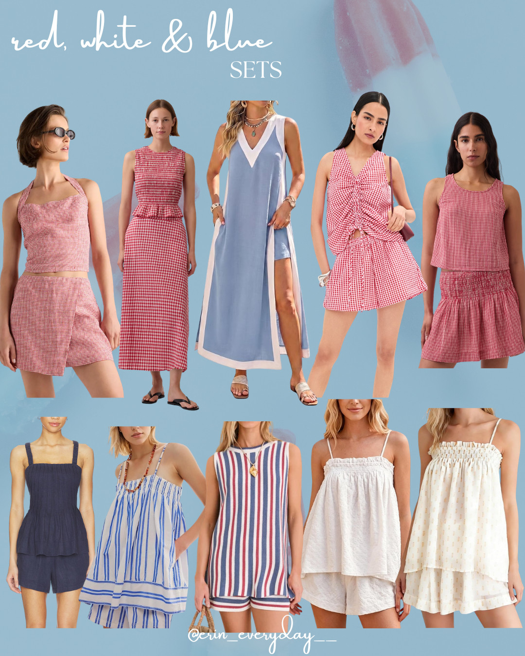 red, white & blue sets because what's easier than a matching set in the summer ?! 

 #LTKgrwm #LTKootd #LTKSeasonal