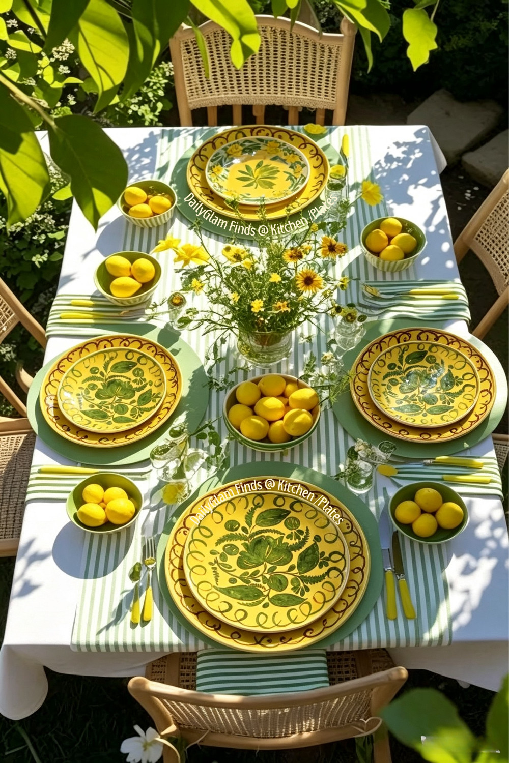 Tuscan Inspired Yellow & Green Dinnerware | Outdoor Garden Table Styling

#TuscanDecor #GardenTablescape #YellowPlates #BotanicalDinnerware #SummerEntertaining #OutdoorDiningTable #TableSettingIdeas #BohoTablescape #HomeDining #DecorativePlates 

 #LTKHome