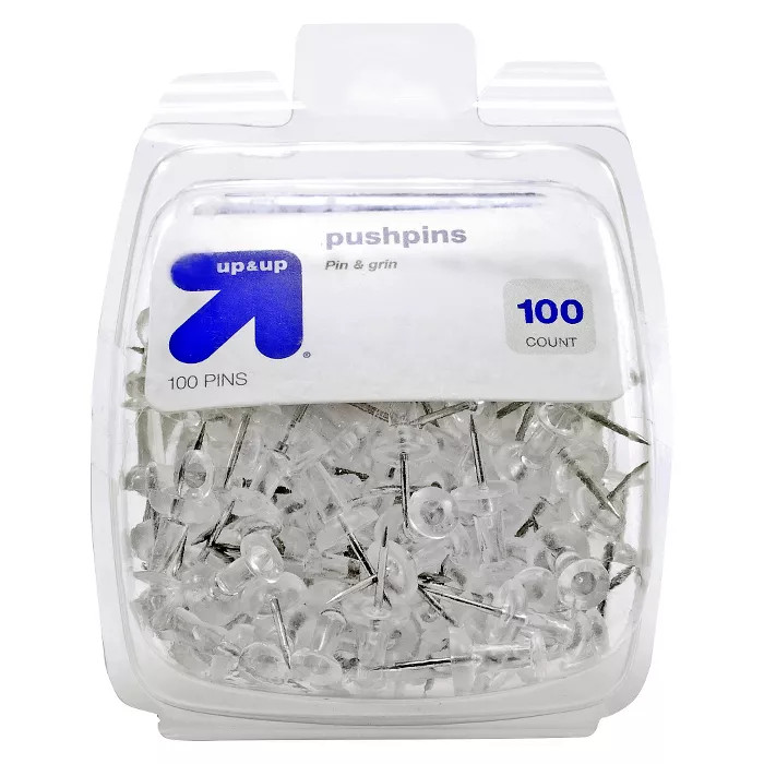 100ct Push Pins Clear - Up&Up™ | Target