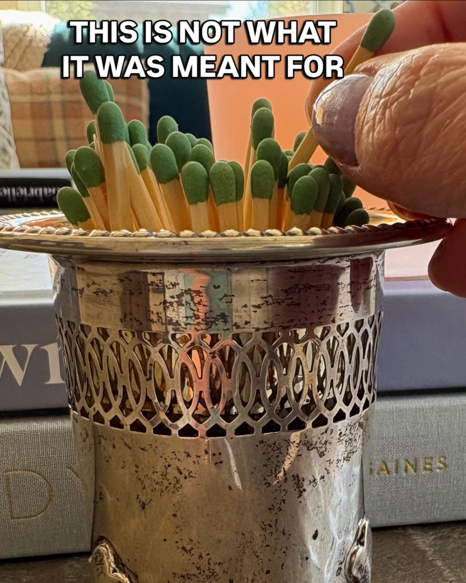 Make your own match holder with something you find around the house or buy something cute! Easy DIY