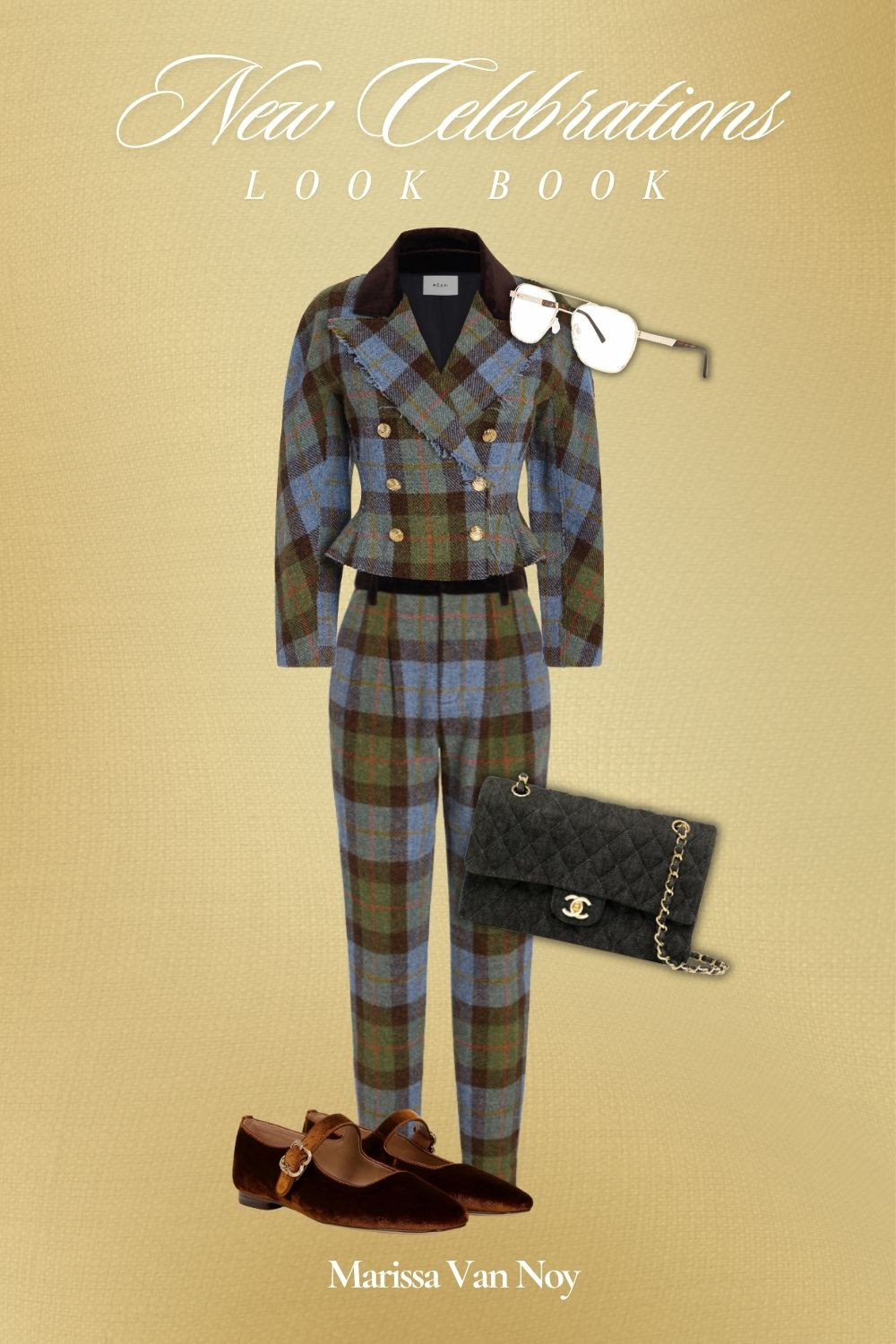 Reminder: Wear what makes you happy! 💋

This  plaid ROARI trousers and blazer combo is a current favorite. I love the contrast of the denim Chanel 22 against the suit, plus classic Mary Janes by Sam Edelman. Topped it off with Gucci aviators for that vintage feel. 
 

 #LTKdayinmylife #LTKootd #LTKWorkwear