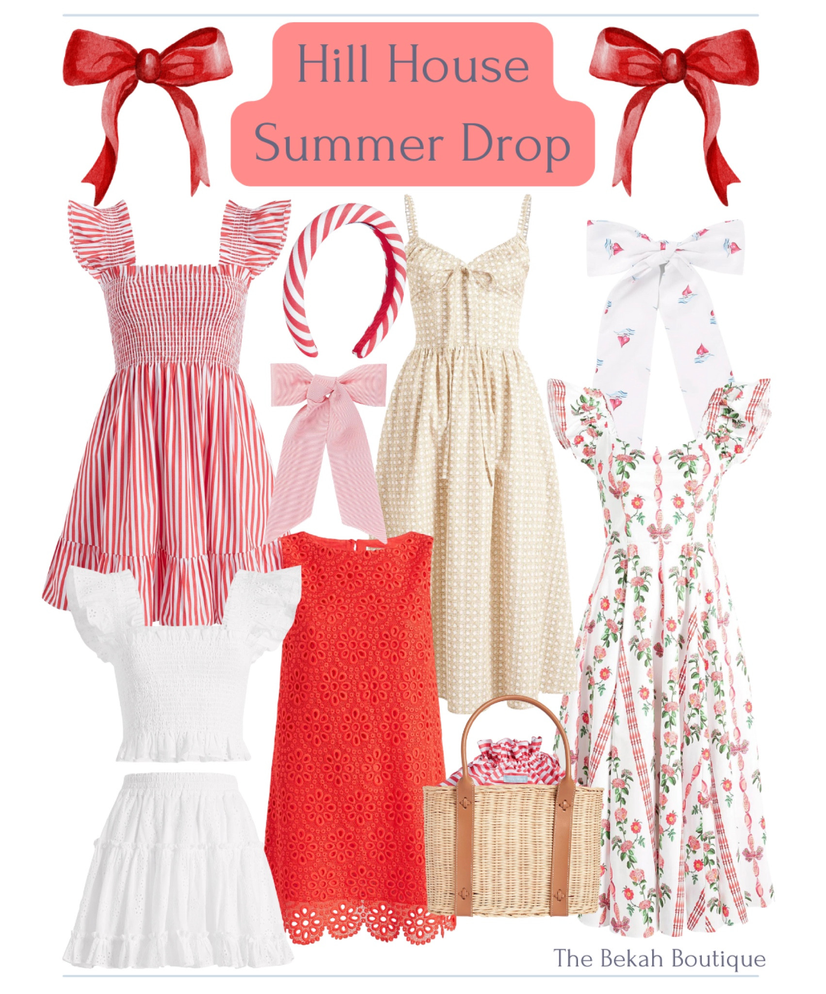 It’s a Hill House summer ☀️🌸🍒⛱️ Sharing all of my favorites, including what I purchased, from yesterday’s Hill House summer drop on The Bekah Boutique today! 

Summer, summer dress, Hill House Home, cherry stripe, Elizabeth, nap dress, Alice headband, red stripe dress, Juliana, basket weave, cane, Paz, eyelet, Charlie, lace, scallop, shift dress, Amanda lindroth, basket bag, wicker bag, Daphne, belle, bow, hair bow, sailboats 

#LTKstyletip #LTKSeasonal