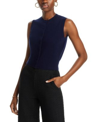 AQUA AQUA x Liat Baruch Cashmere Crewneck Sleeveless Cropped Sweater - 100% Exclusive Back to res... | Bloomingdale's (US)