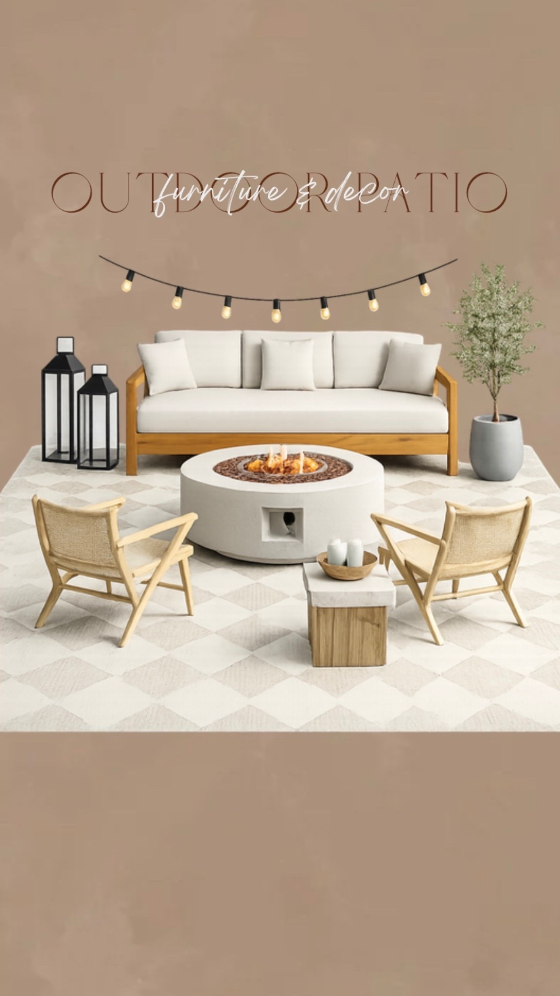 #ad Outdoor patio design from Wayfair  #WayfairPartner #wishyouwerehere #outdoor #Wayfair @wayfair @shop.ltk #liketkit 