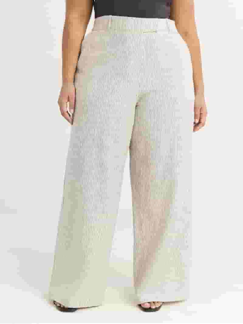 Scoop Women's and Women’s Plus Linen Blend Tailored Wide Leg Pants, Sizes 0-26W - Walmart.com | Walmart (US)