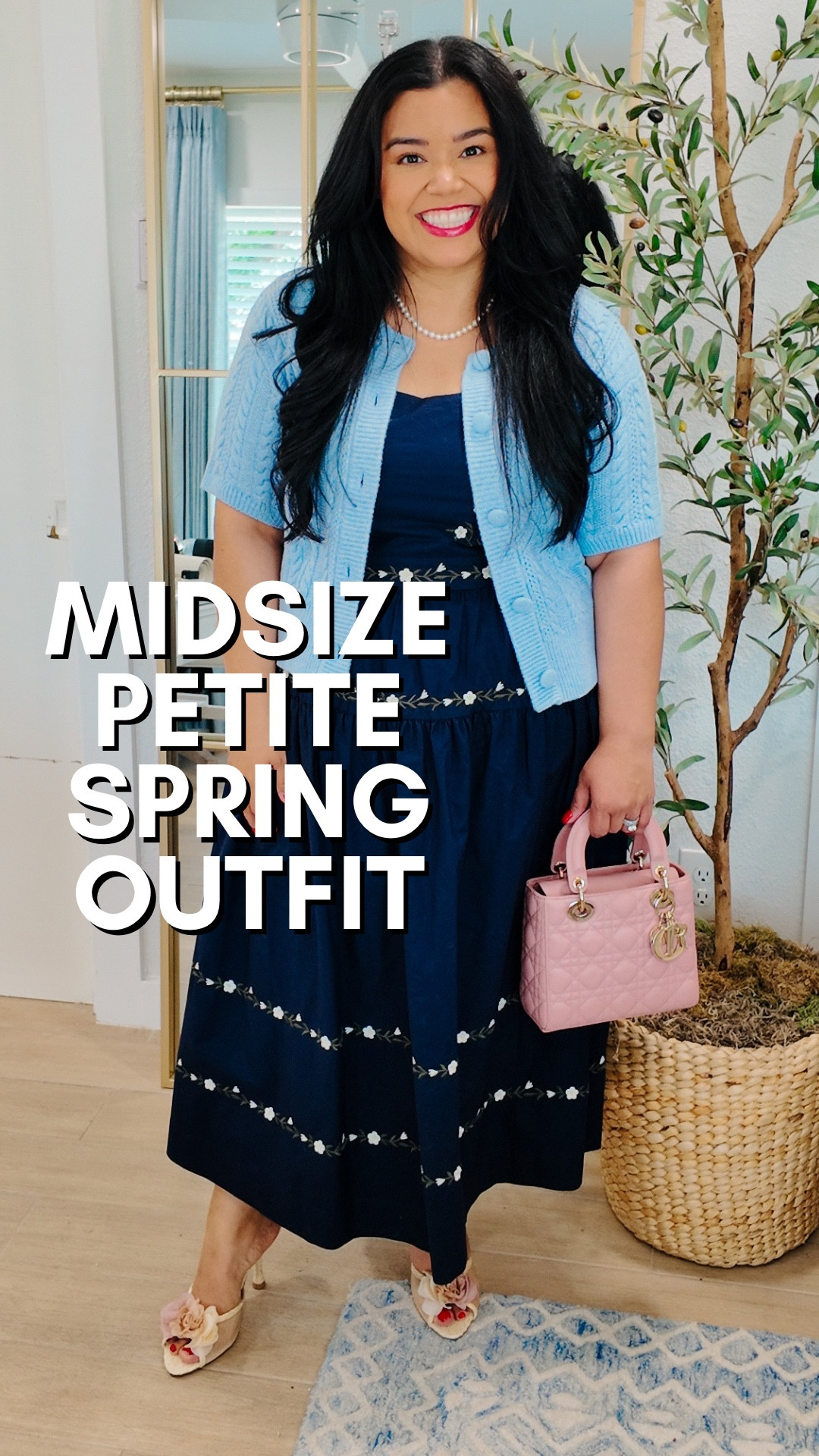 MIDSIZE PETITE SPRING OUTFIT

🌷This Spring new arrival is from @walmart and is 100% cotton which makes this dress feel so well made for under $40! The dress has a good weight to it AND I love the embroidery! #walmartstyle 

🌷My peep toe mules are from @stevemadden-us  and they are perfect for Spring and Summer! 

🌷My cardigan is from @Macys  and it’s currently on sale! 

🌷My lady Dior bag is one of my favorites that I don’t wear nearly enough, and you can borrow one just like it from @Vivrelle . Use code: CANDICETREVINO for 1 month free! 

🌷Classic outfit, spring outfit, modest fashion, petite fashion, mid size fashion #midsizefashion #petitefashion #springfashion

#LTKMidsize #LTKootd #LTKPetite