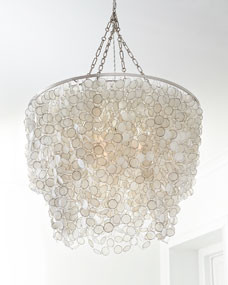 Bernadette 3-Light Capiz Chandelier | Horchow