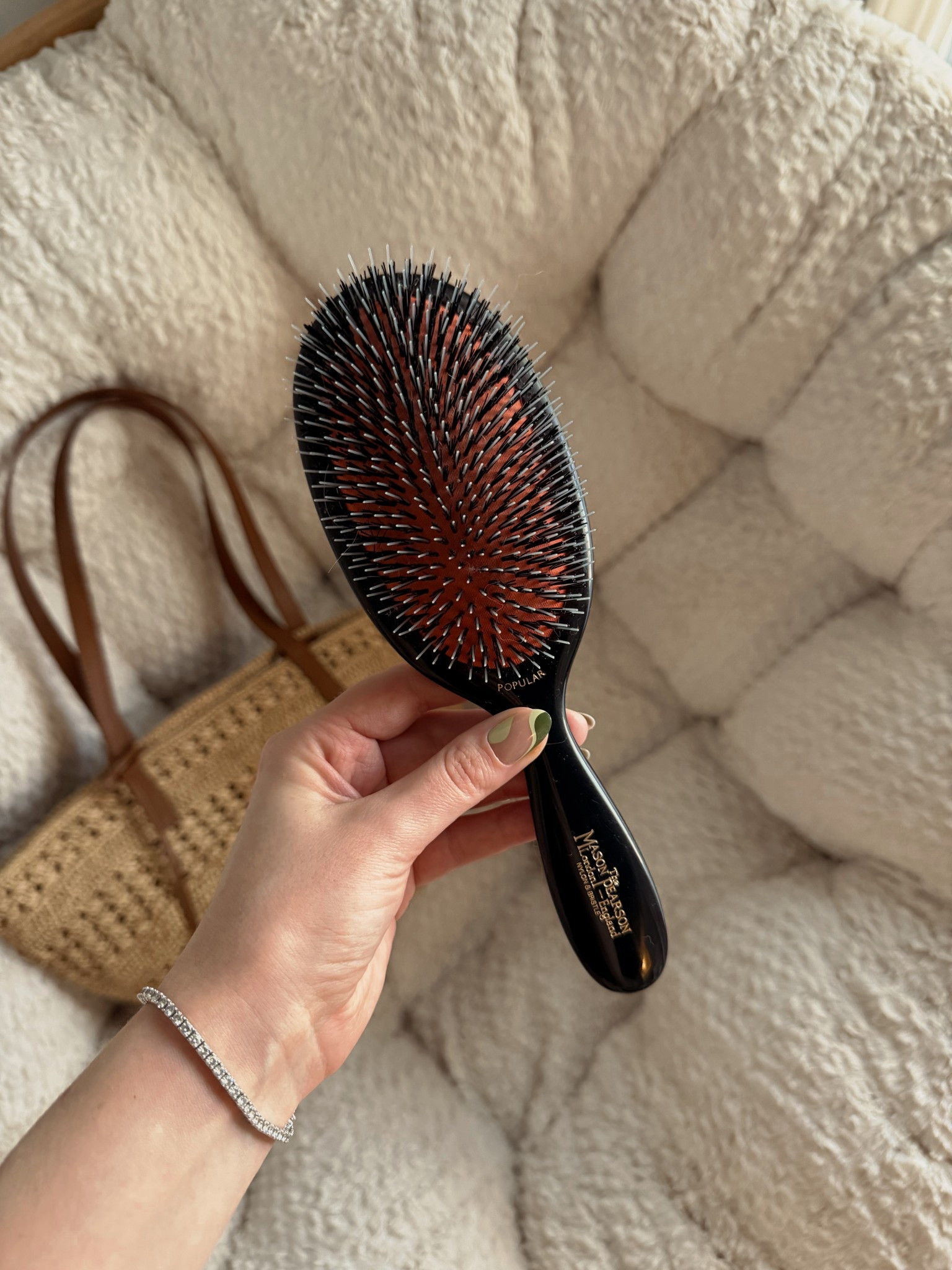 I used to think that Mason Pearson brushes were overhyped but still wanted it because it’s pretty but now that my daughters have longer hair than me I’ve realized that these really are the best brushes! It’s the only hairbrush that my daughters don’t complain about painful hair brushing when their hair is tangled and now it’s the only brush brand we usee
