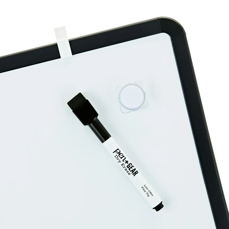 Pen+Gear Magnetic Dry Erase Board with Plastic Black Frame,  Assembled Product Dimension 8.5" x 1... | Walmart (US)