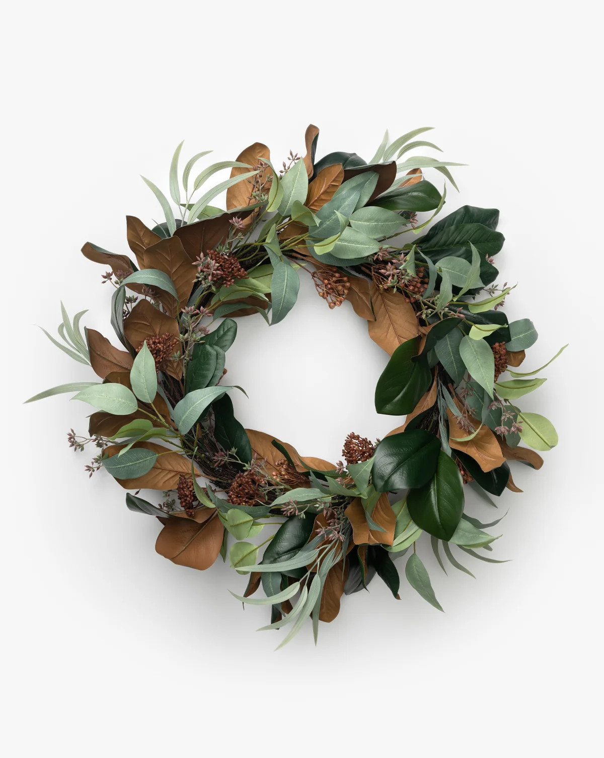 24" Magnolia & Eucalyptus Faux Wreath | McGee & Co. (US)