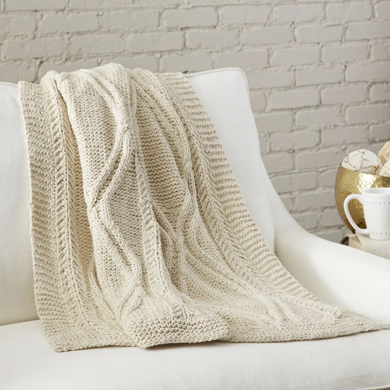 Jordan Cable-Knit Throw | Wayfair North America