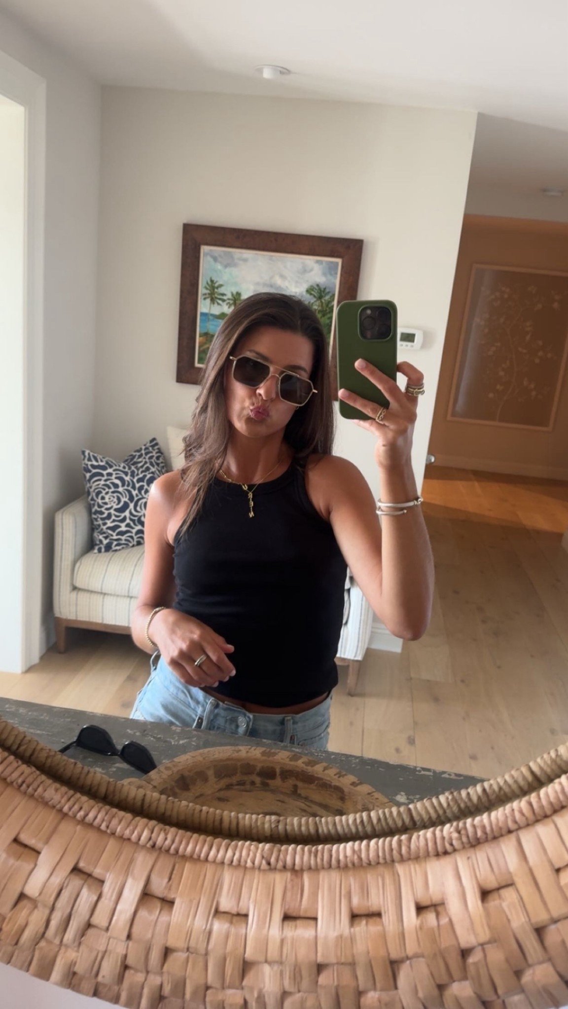 summer ootd !! love these agolde jeans and h&m ribbed tank - my go to fit 🖤

#LTKStyleTip #LTKFindsUnder50 #LTKSeasonal