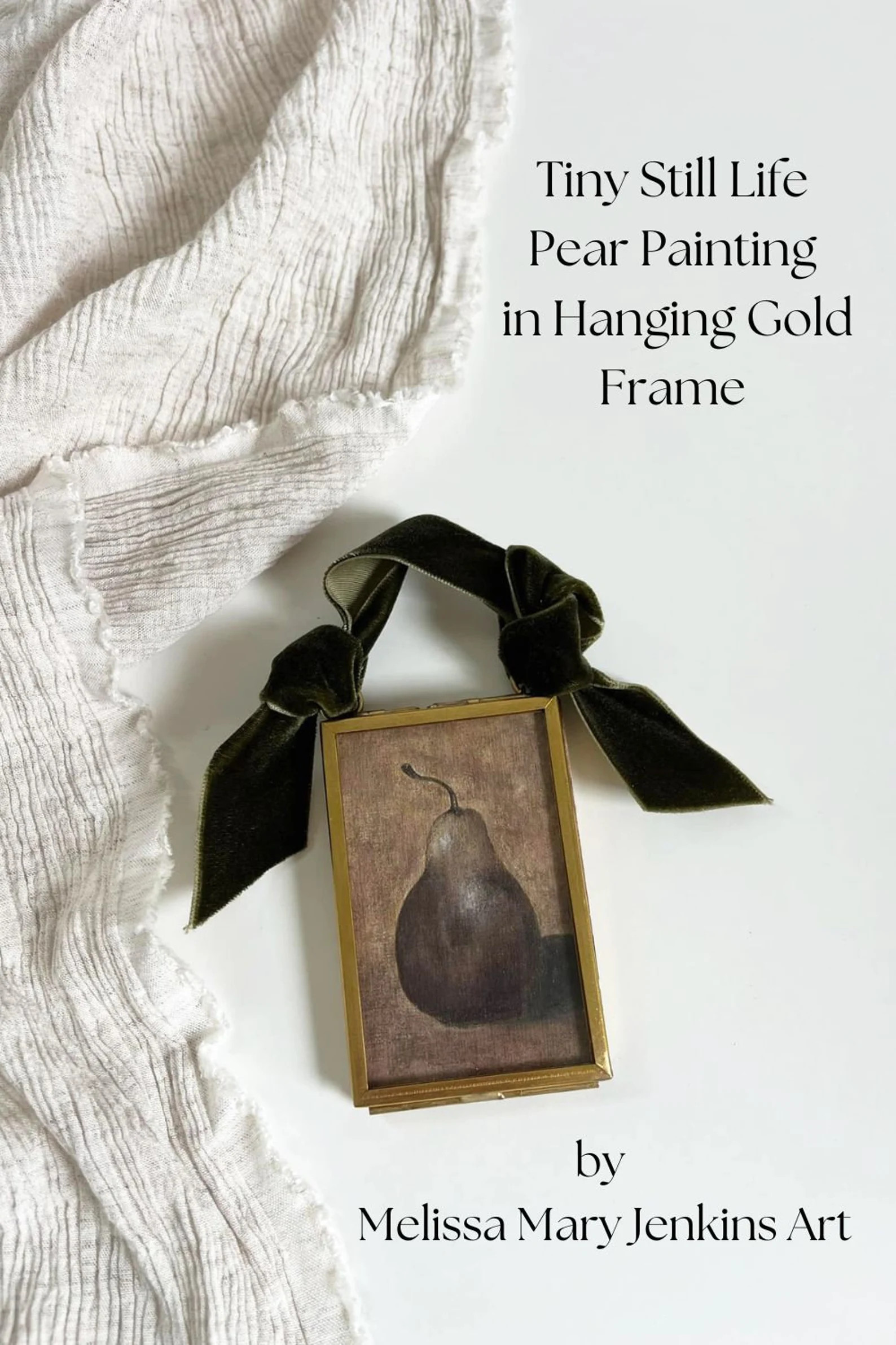 Tiny Pear Painting Still Life Wall Art European Fruit Art Moody Wall Decor French Pear Painting D... | Etsy (US)