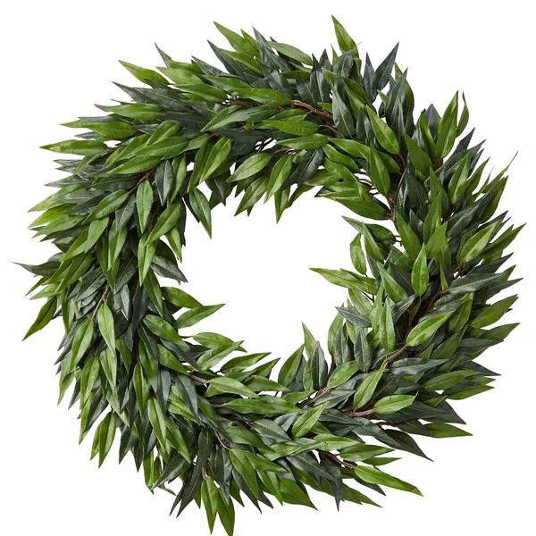 Ficus Microphylla Leaf Polyester Wreath | Wayfair North America