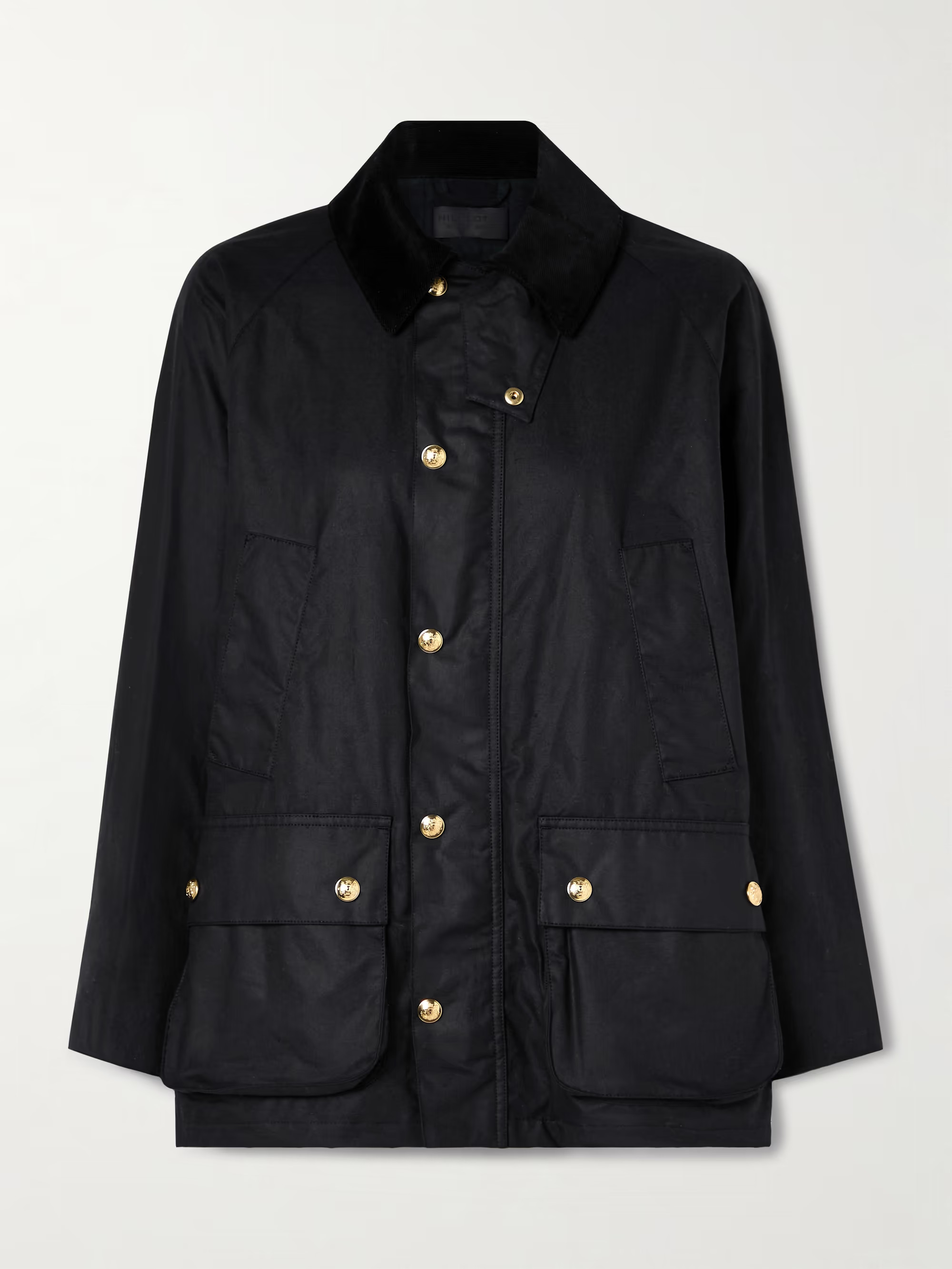 Kedem cotton corduroy-trimmed waxed-cotton jacket | NET-A-PORTER (US)